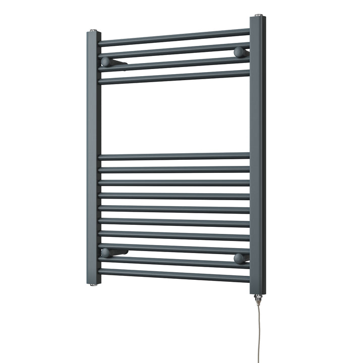 Zennor - Anthracite Electric Towel Rail H800mm x W600mm Straight 300w Standard