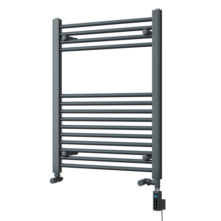 Zennor - Anthracite Dual Fuel Towel Rail H800mm x W600mm Thermostatic WIFI - Straight