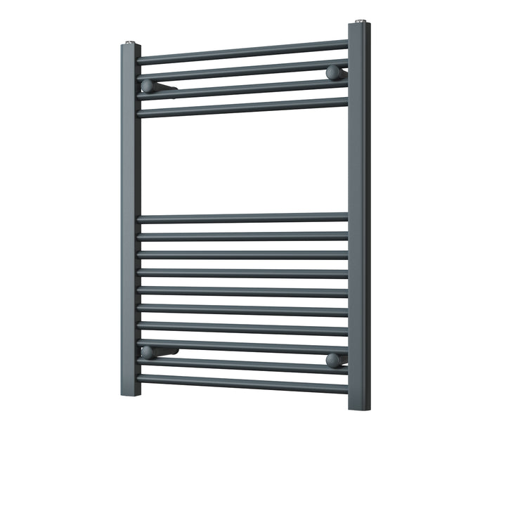 Zennor - Anthracite Heated Towel Rail - H800mm x W600mm - Straight