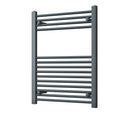 Zennor - Anthracite Heated Towel Rail - H800mm x W600mm - Straight