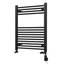 Zennor - Black Dual Fuel Towel Rail H800mm x W600mm Thermostatic WIFI - Straight