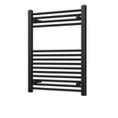 Zennor - Black Heated Towel Rail - H800mm x W600mm - Straight