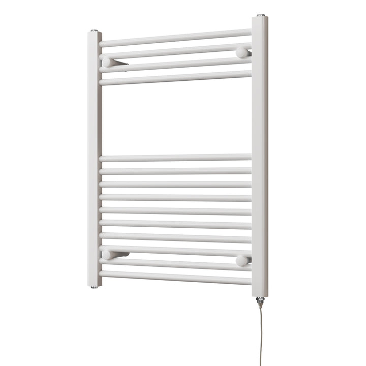 Zennor - White Electric Towel Rail H800mm x W600mm Straight 400w Standard