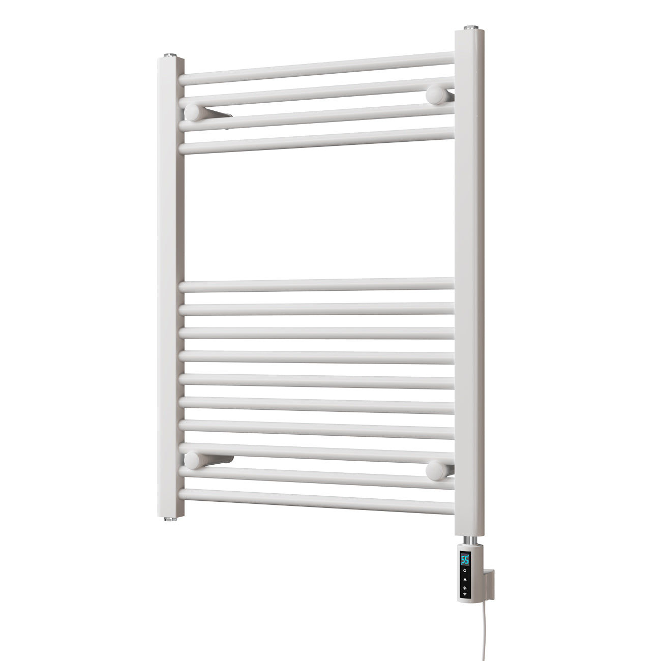 Zennor - White Electric Towel Rail H800mm x W600mm Straight 300w Thermostatic WIFI