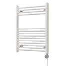 Zennor - White Electric Towel Rail H800mm x W600mm Straight 400w Thermostatic