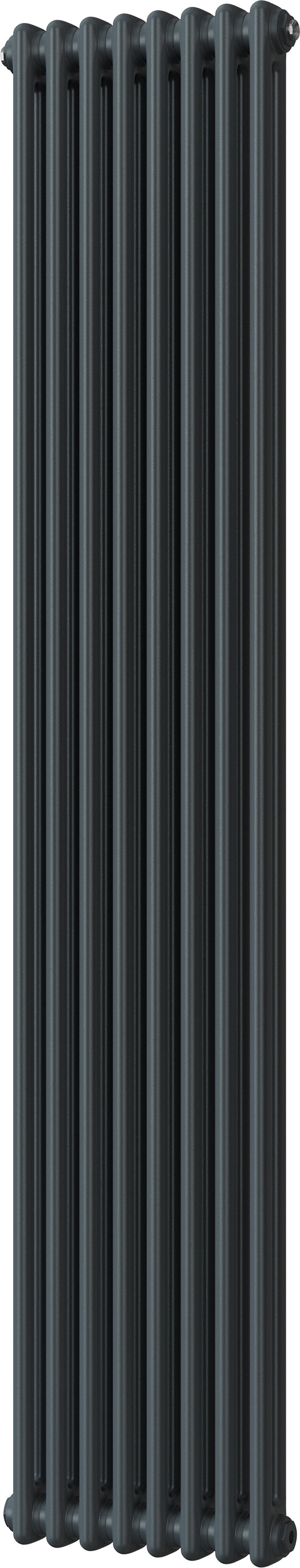 Alpha - Anthracite Vertical Column Radiator H1800mm x W372mm 2 Column