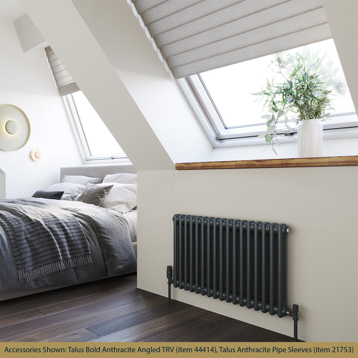 Alpha - Anthracite Column Radiator H500mm x W768mm 2 Column - Feet Included