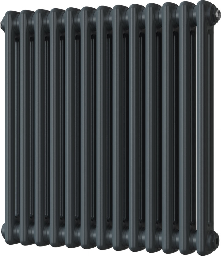 Alpha - Anthracite Column Radiator H600mm x W592mm 2 Column