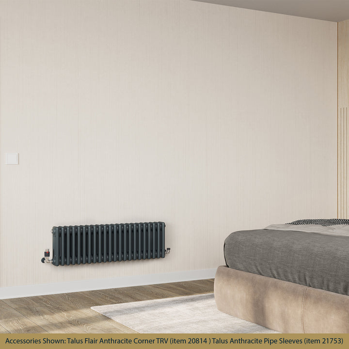 Alpha - Anthracite Column Radiator H300mm x W999mm 3 Column - Feet Included