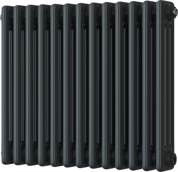 Alpha - Anthracite Column Radiator H500mm x W599mm 3 Column