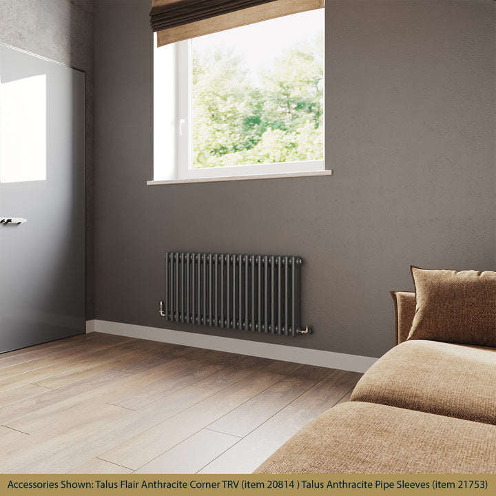 Alpha - Anthracite Column Radiator H500mm x W999mm 3 Column - Feet Included
