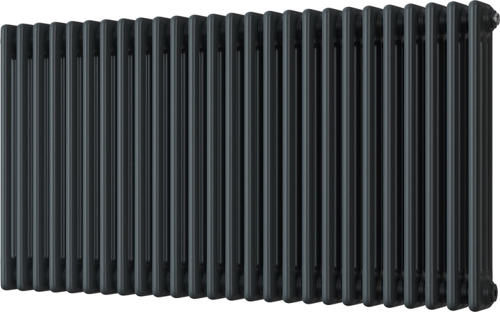 Alpha - Anthracite Column Radiator H600mm x W1177mm 3 Column