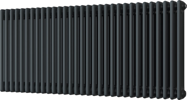 Alpha - Anthracite Column Radiator H600mm x W1355mm 3 Column