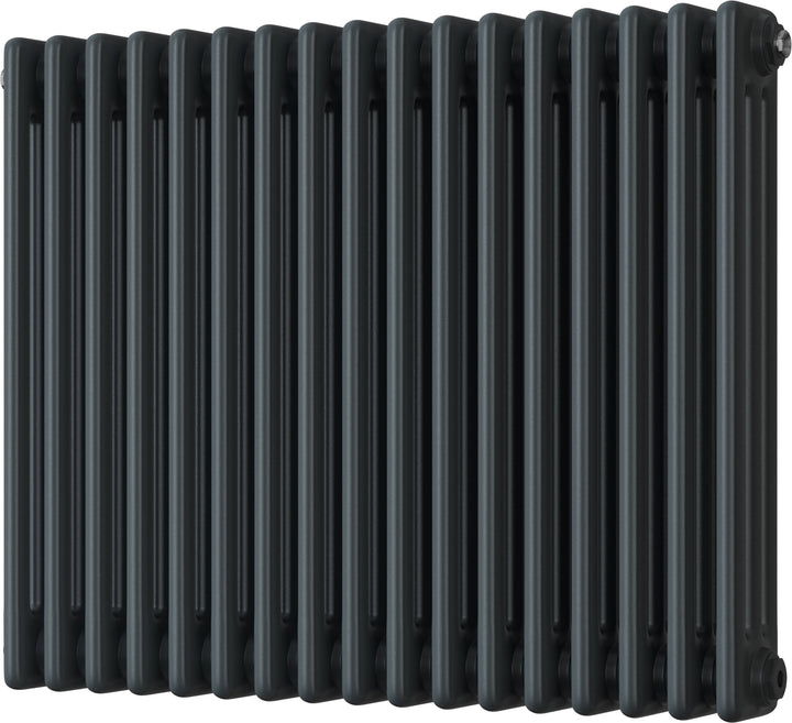 Alpha - Anthracite Column Radiator H600mm x W777mm 3 Column