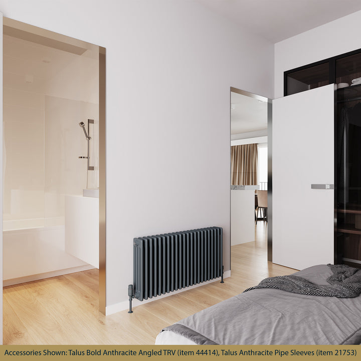 Alpha - Anthracite Column Radiator H500mm x W988mm 4 Column  - Feet Included