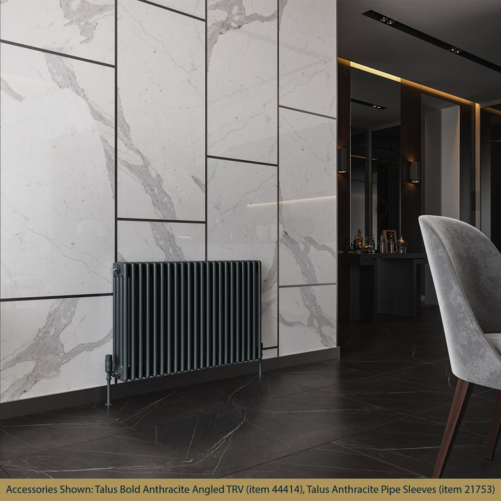 Alpha - Anthracite Column Radiator H600mm x W988mm 4 Column - Feet Included
