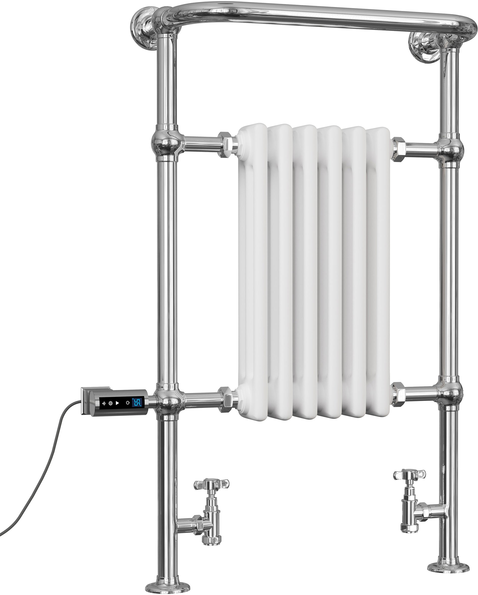 Arundel - Traditional Dual Fuel Towel Rail H963mm x W583mm Thermostatic WIFI - Floor Standing
