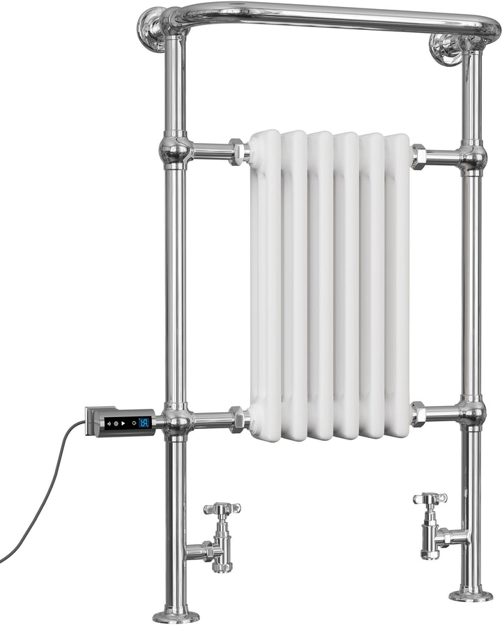 Arundel - Traditional Dual Fuel Towel Rail  H963mm x W583mm Thermostatic WIFI - Floor Standing