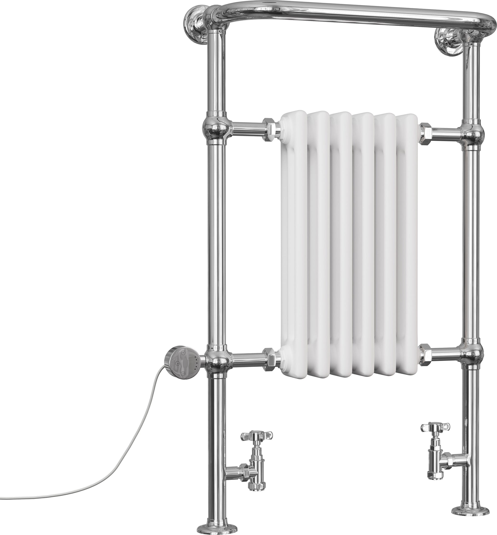 Arundel - Traditional Dual Fuel Towel Rail H963mm x W583mm Thermostatic - Floor Standing