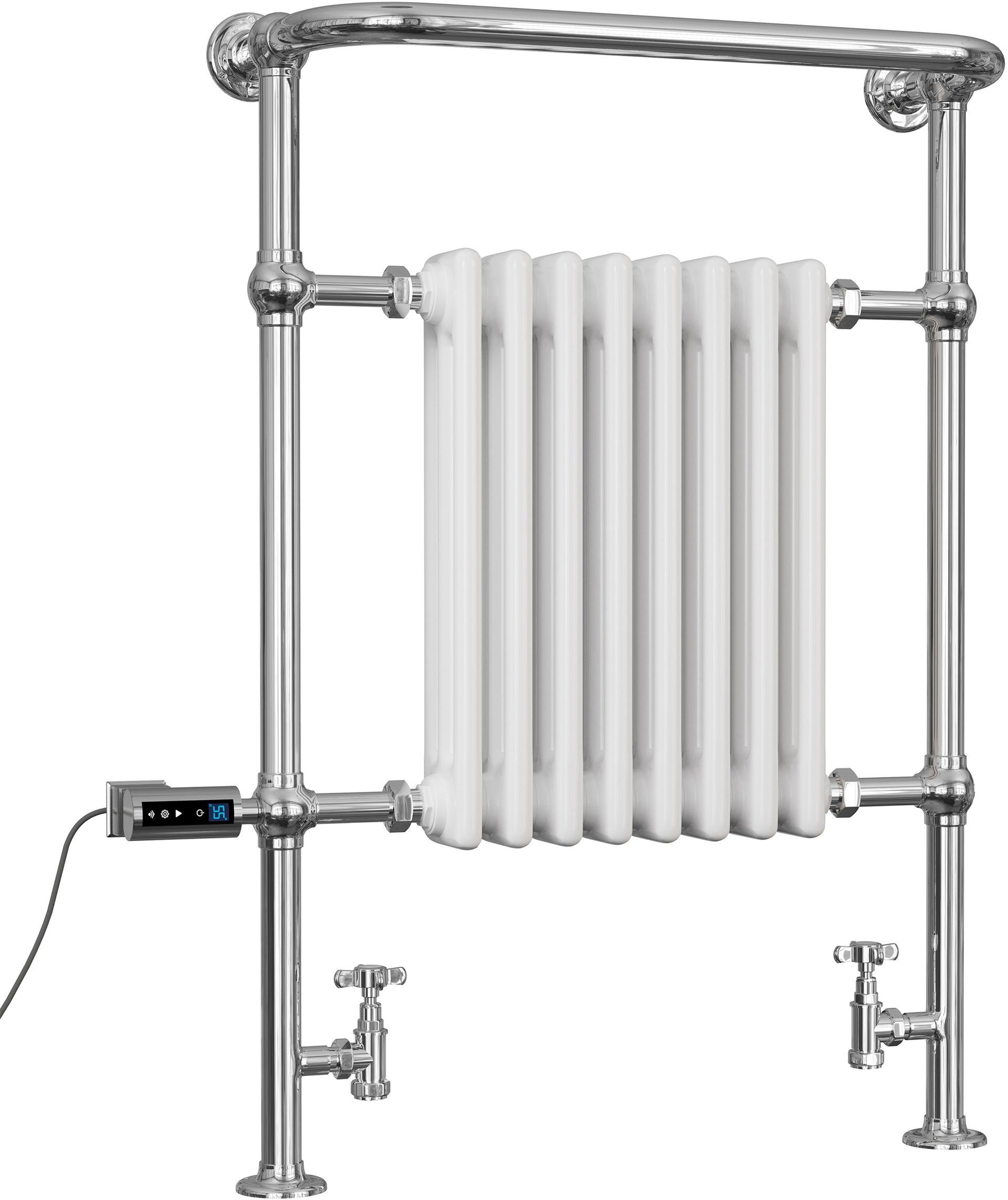 Arundel - Traditional Dual Fuel Towel Rail H963mm x W673mm Thermostatic WIFI - Floor Standing