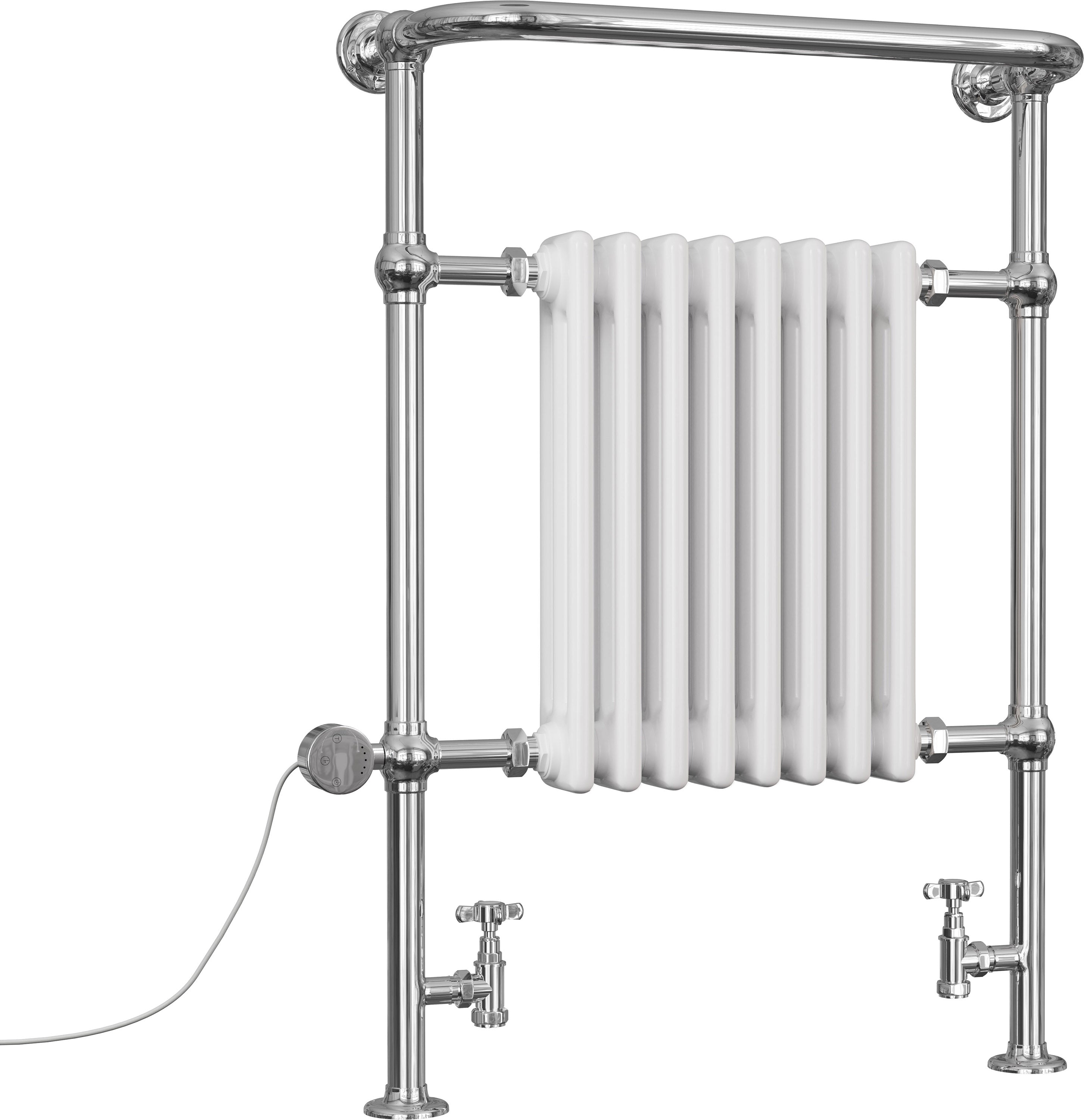 Arundel - Traditional Dual Fuel Towel Rail H963mm x W673mm Thermostatic - Floor Standing