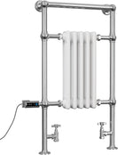 Adisham - Traditional Dual Fuel Towel Rail H963mm x W538mm Thermostatic WIFI - Floor Standing