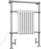 Adisham - Traditional Dual Fuel Towel Rail H963mm x W673mm Standard - Floor Standing