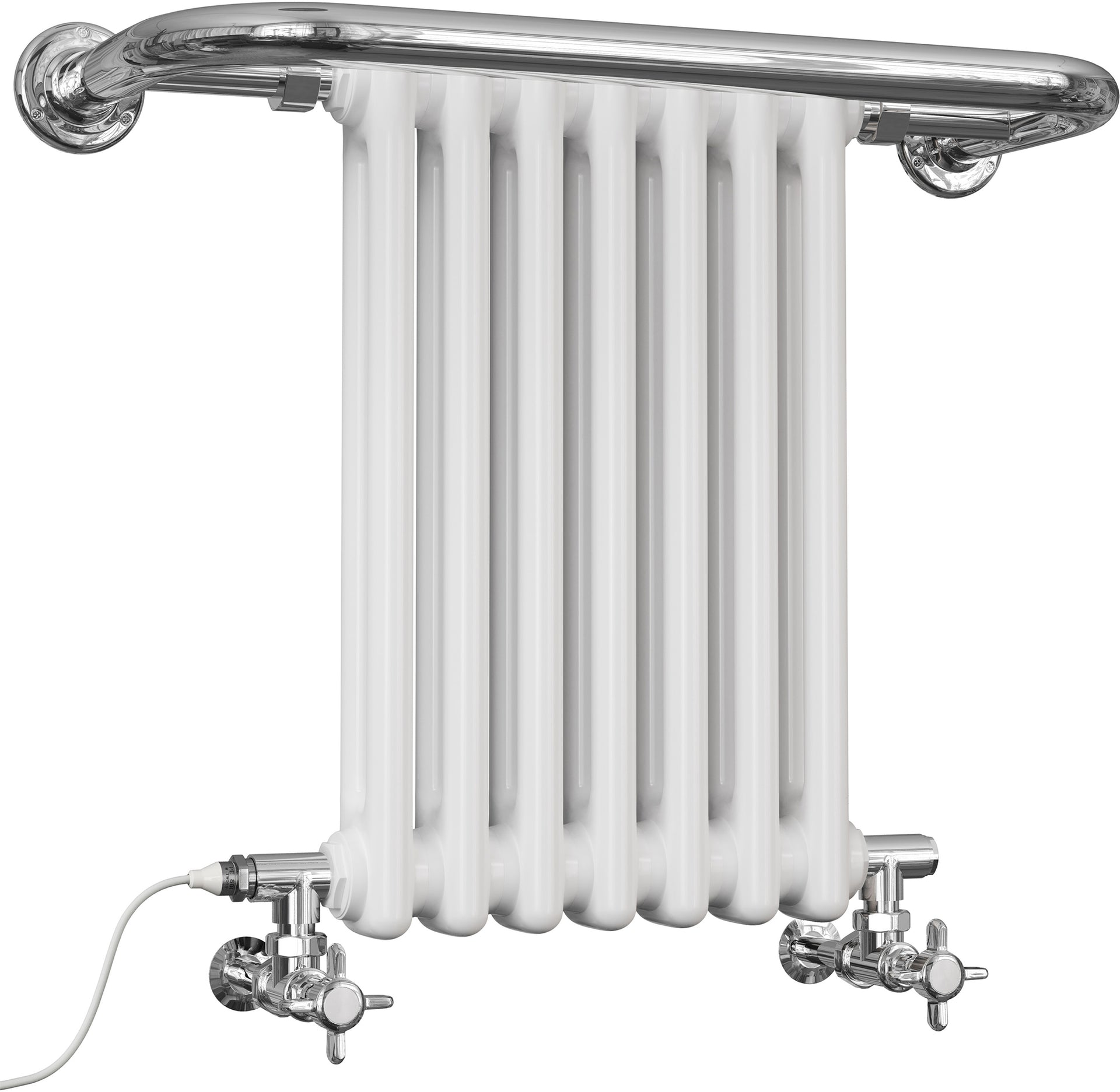 Aydon - Traditional Dual Fuel Towel Rail H491mm x W623mm Standard - Wall Mounted