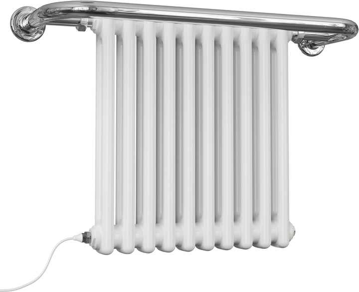 Aydon traditional electric towel rail, 491mm x 741mm, 300W standard white radiator