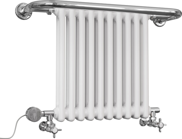 Aydon - Traditional Dual Fuel Towel Rail H491mm x W741mm Thermostatic - Wall Mounted