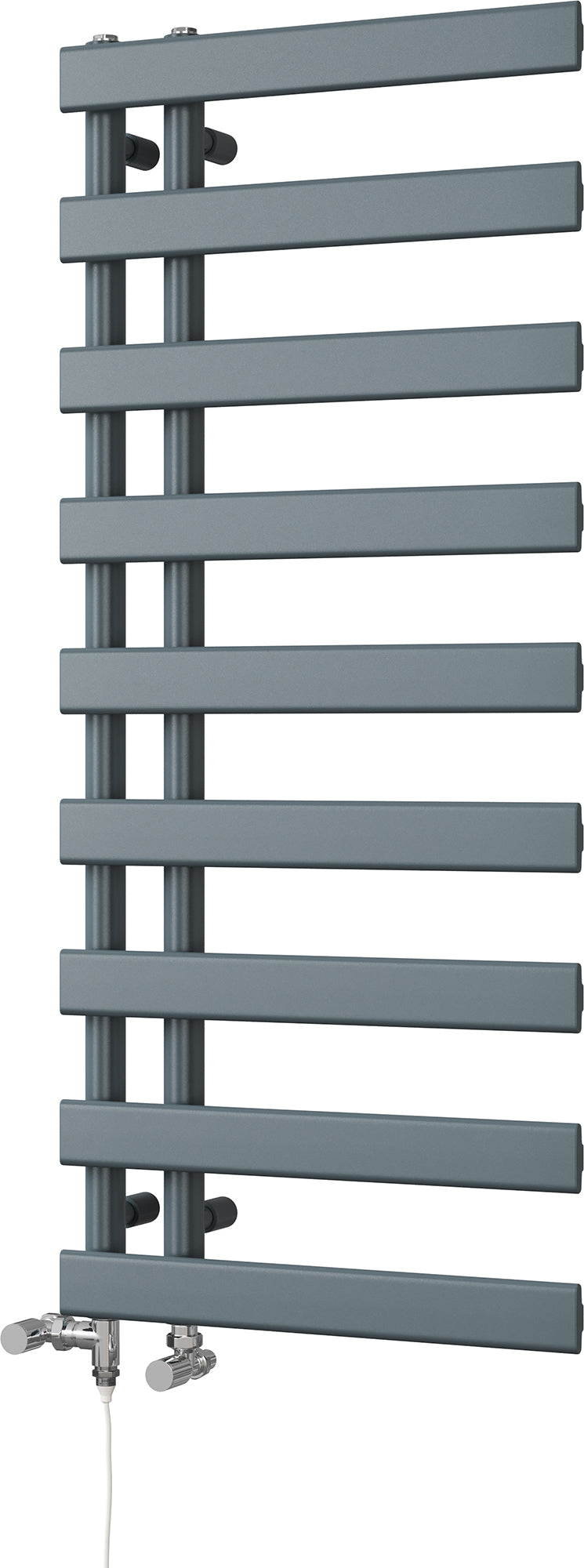 Agar - Anthracite Dual Fuel Towel Rail H1156mm x W500mm Standard