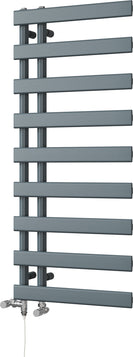 Agar - Anthracite Dual Fuel Towel Rail H1156mm x W500mm Standard