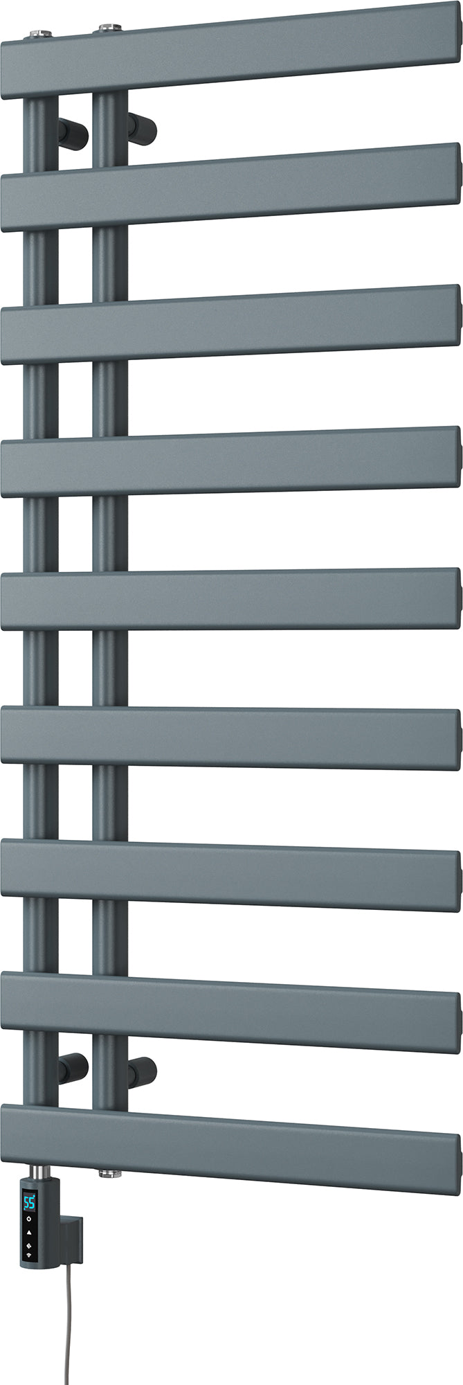 Agar - Anthracite Electric Towel Rail H1156mm x W500mm 600w Thermostatic WIFI