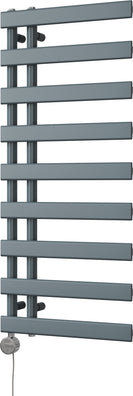 Agar - Anthracite Electric Towel Rail H1156mm x W500mm 600w Thermostatic