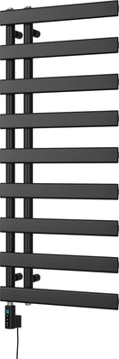 Agar - Black Electric Towel Rail H1156mm x W500mm 500w Thermostatic WIFI