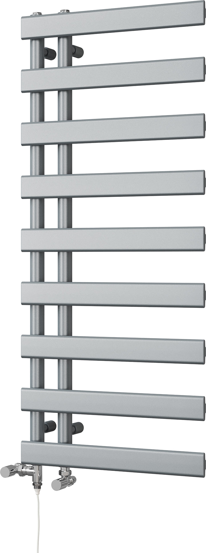 Agar - Silver Dual Fuel Towel Rail H1156mm x W500mm Standard