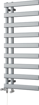 Agar - Silver Dual Fuel Towel Rail H1156mm x W500mm Standard