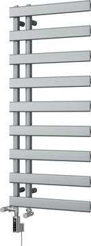 Agar - Silver Dual Fuel Towel Rail H1156mm x W500mm Thermostatic WIFI