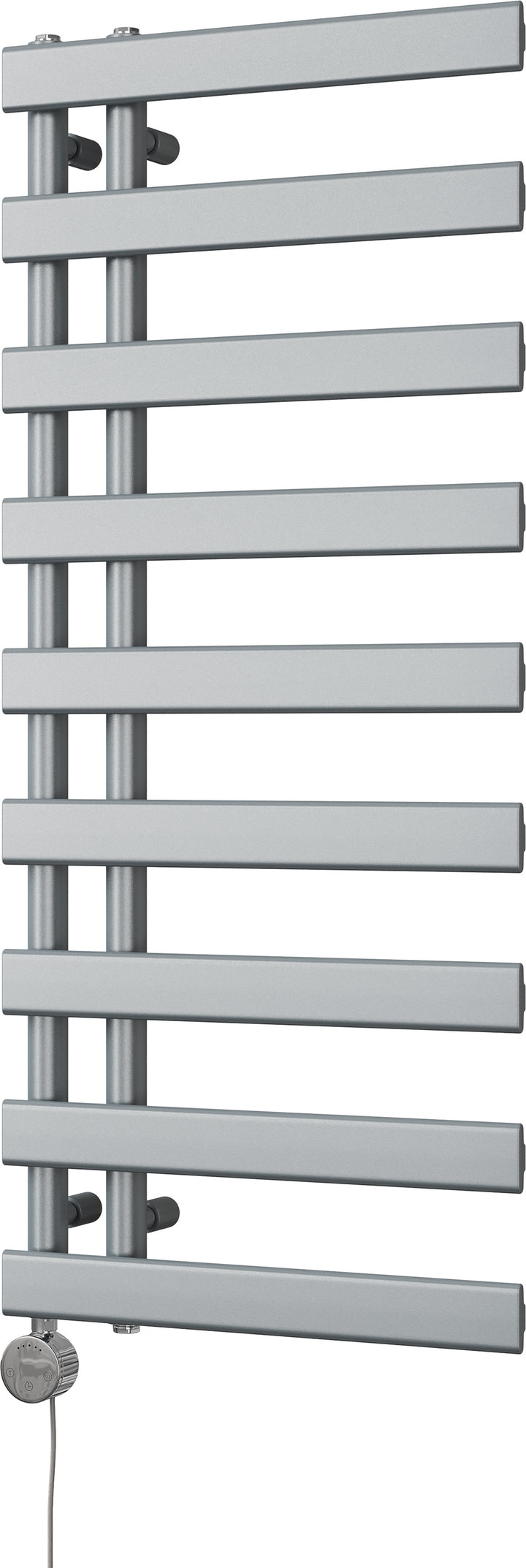 Agar - Silver Electric Towel Rail H1156mm x W500mm 600w Thermostatic