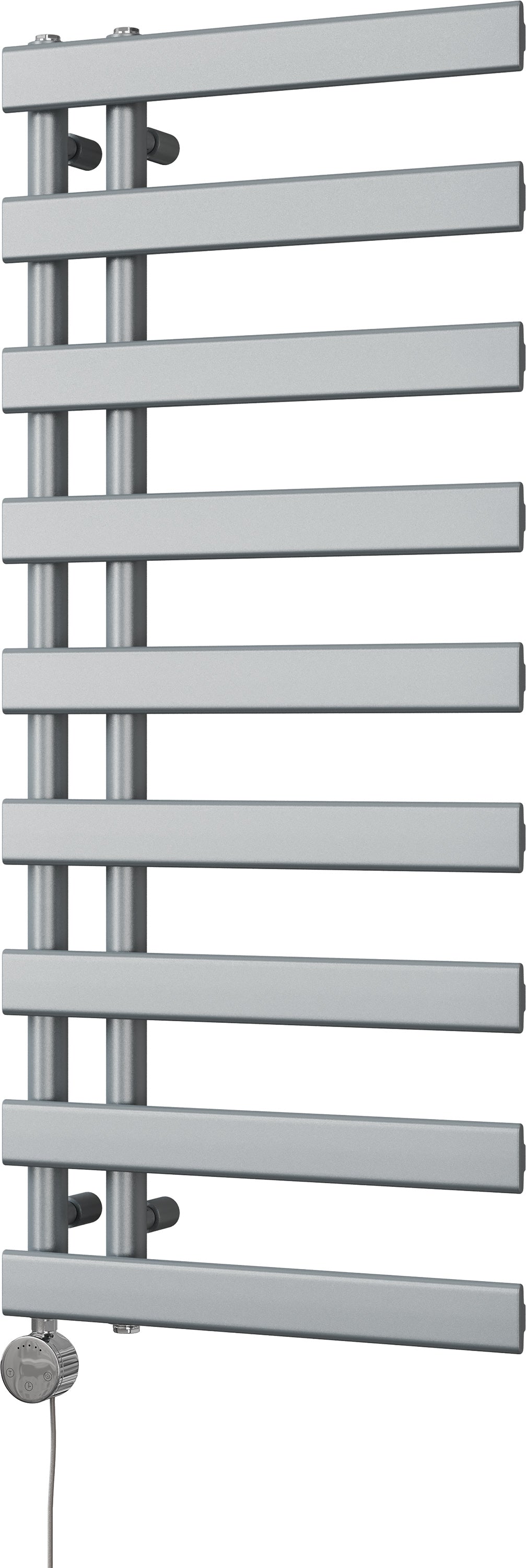 Agar - Silver Electric Towel Rail H1156mm x W500mm 500w Thermostatic