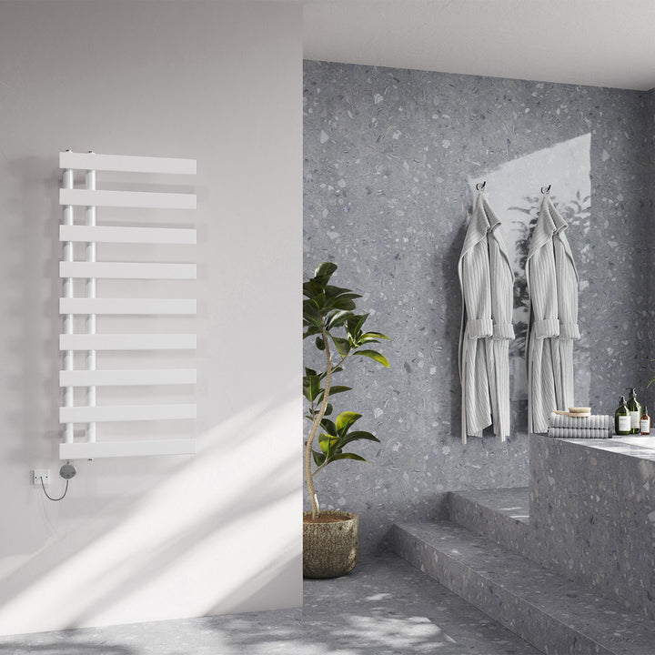 Agar - White Electric Towel Rail H1156mm x W500mm 500w Thermostatic