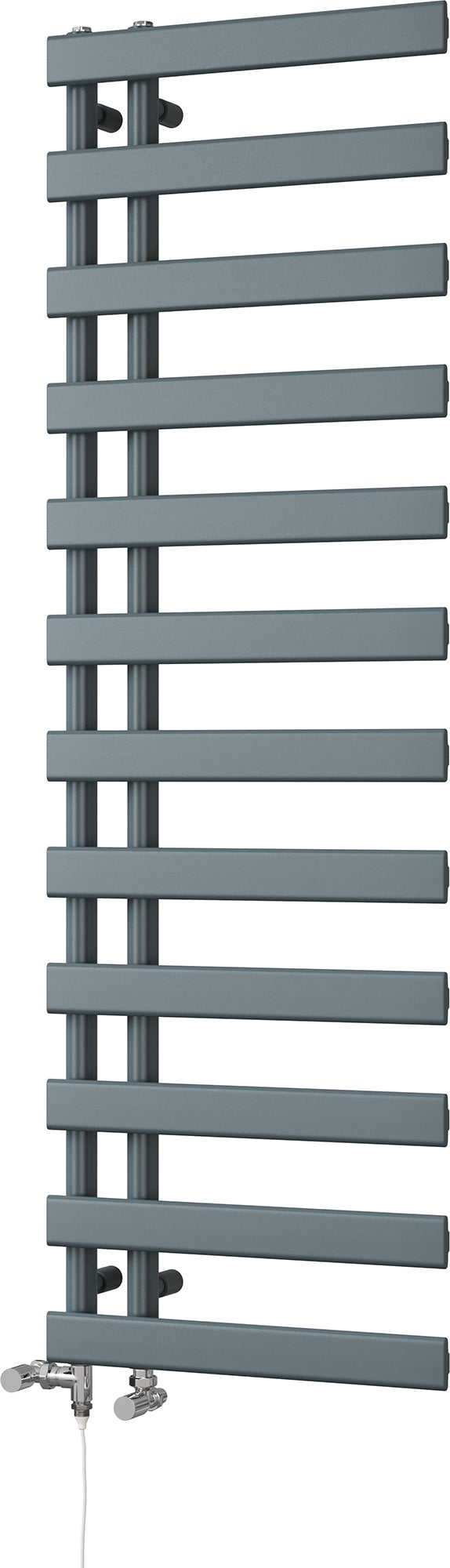 Agar - Anthracite Dual Fuel Towel Rail H1564mm x W500mm Standard
