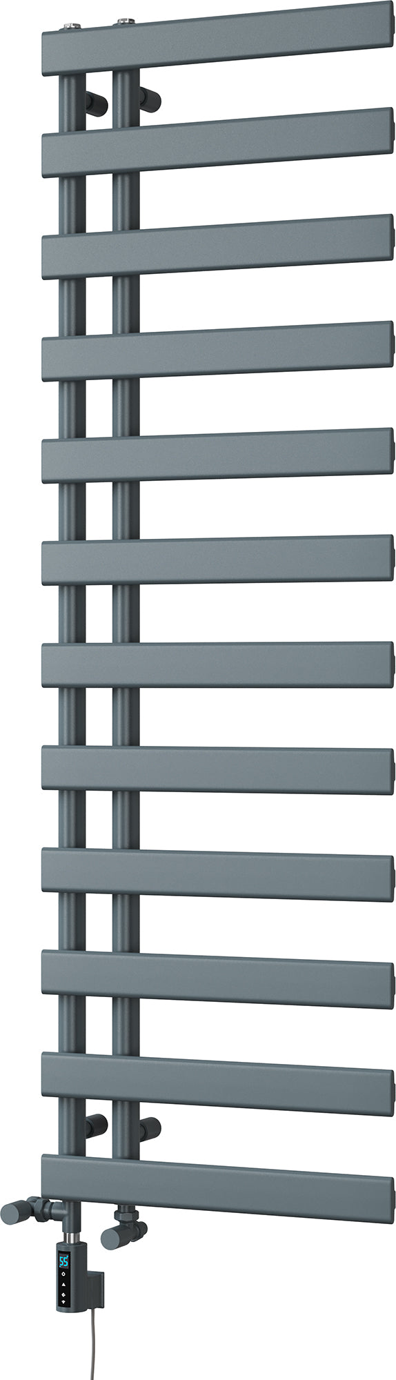 Agar - Anthracite Dual Fuel Towel Rail H1564mm x W500mm Thermostatic WIFI