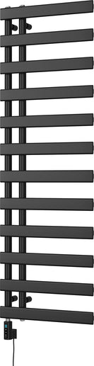 Agar - Black Electric Towel Rail H1564mm x W500mm 600w Thermostatic WIFI