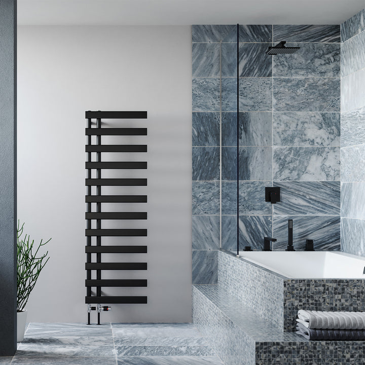 Agar - Black Towel Radiator - H1564mm x W500mm