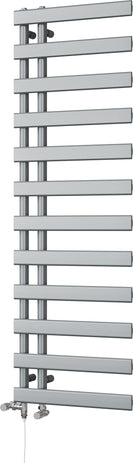 Agar - Silver Dual Fuel Towel Rail H1564mm x W500mm Standard