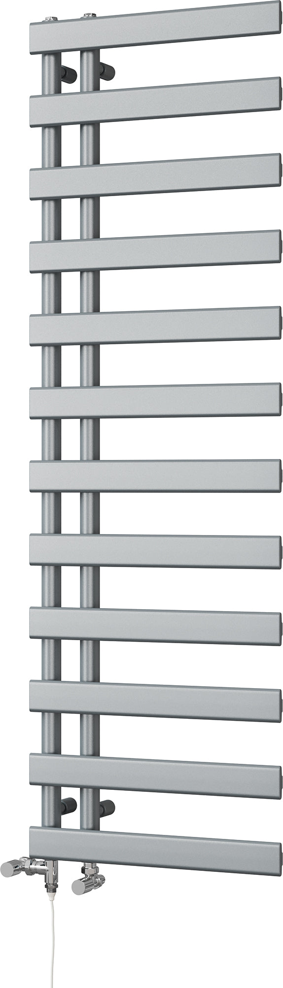 Agar - Silver Dual Fuel Towel Rail H1564mm x W500mm Standard