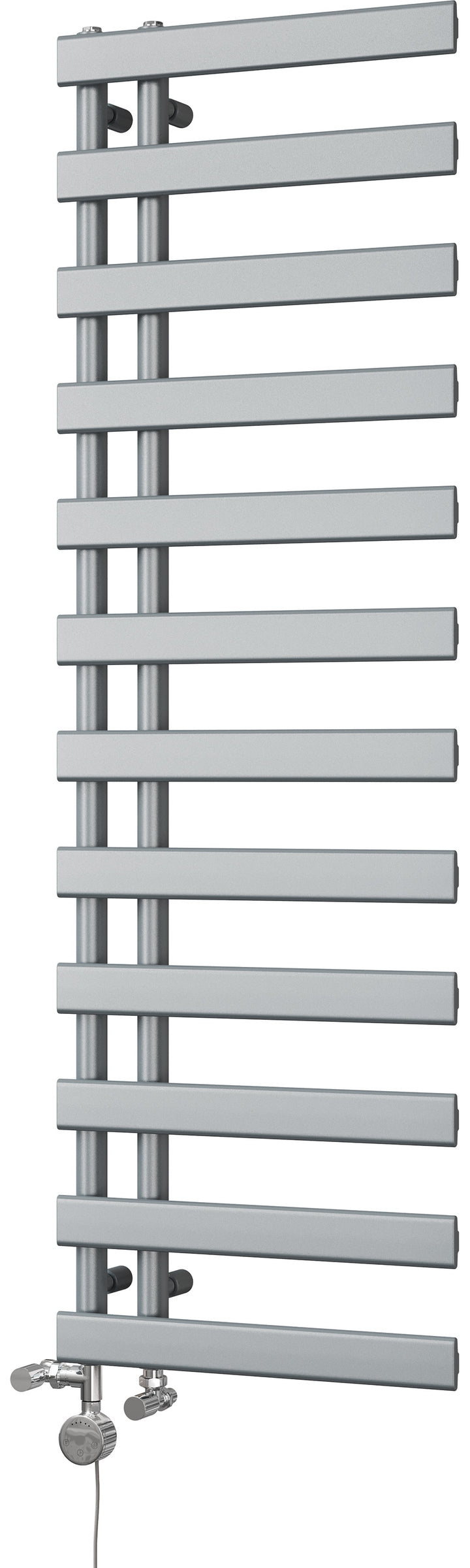 Agar - Silver Dual Fuel Towel Rail H1564mm x W500mm Thermostatic