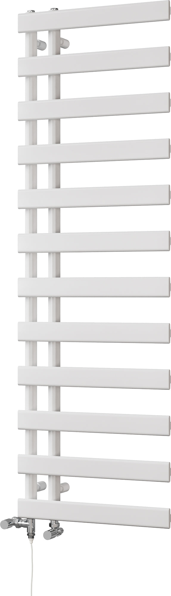 Agar - White Dual Fuel Towel Rail H1564mm x W500mm Standard