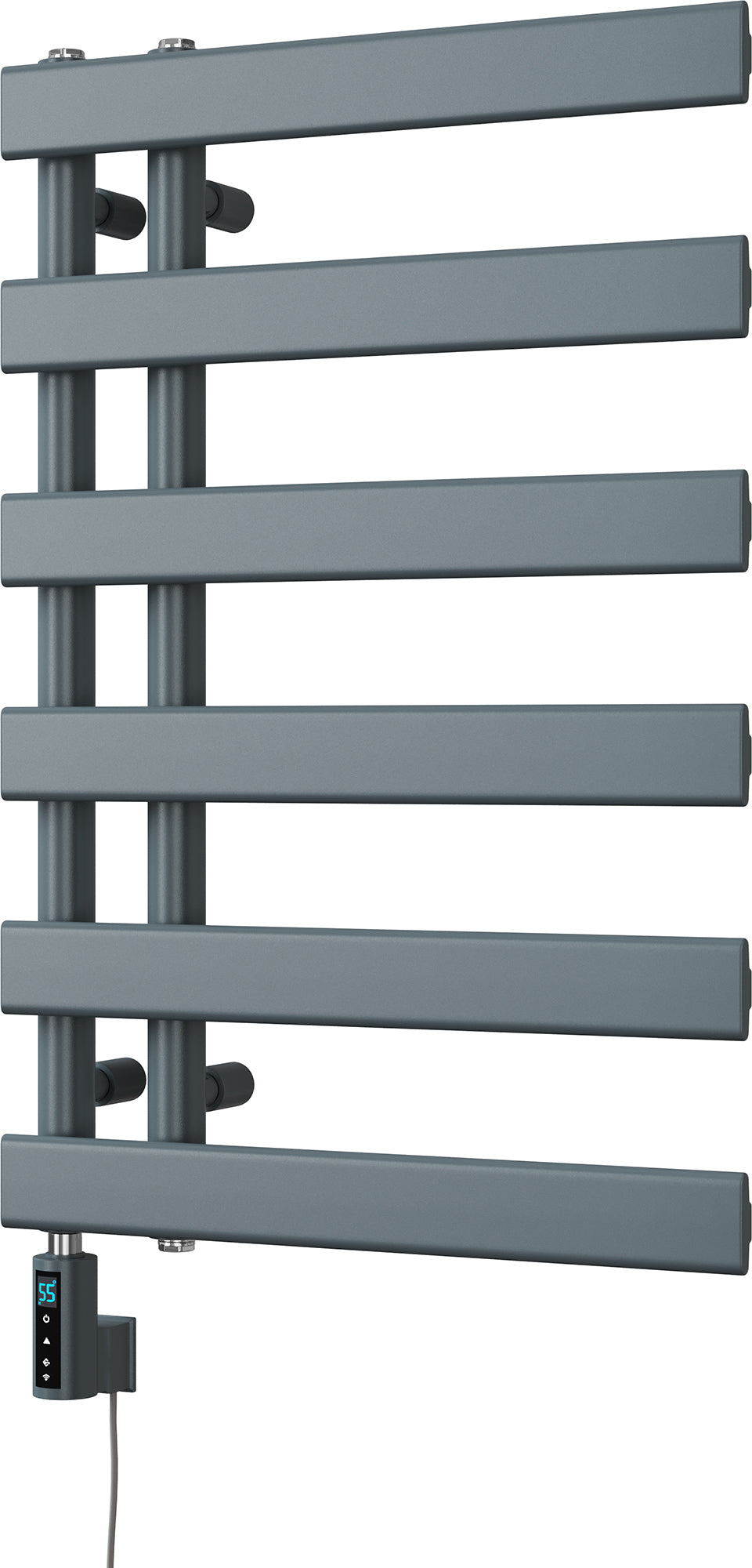 Agar - Anthracite Electric Towel Rail H748mm x W500mm 300w Thermostatic WIFI